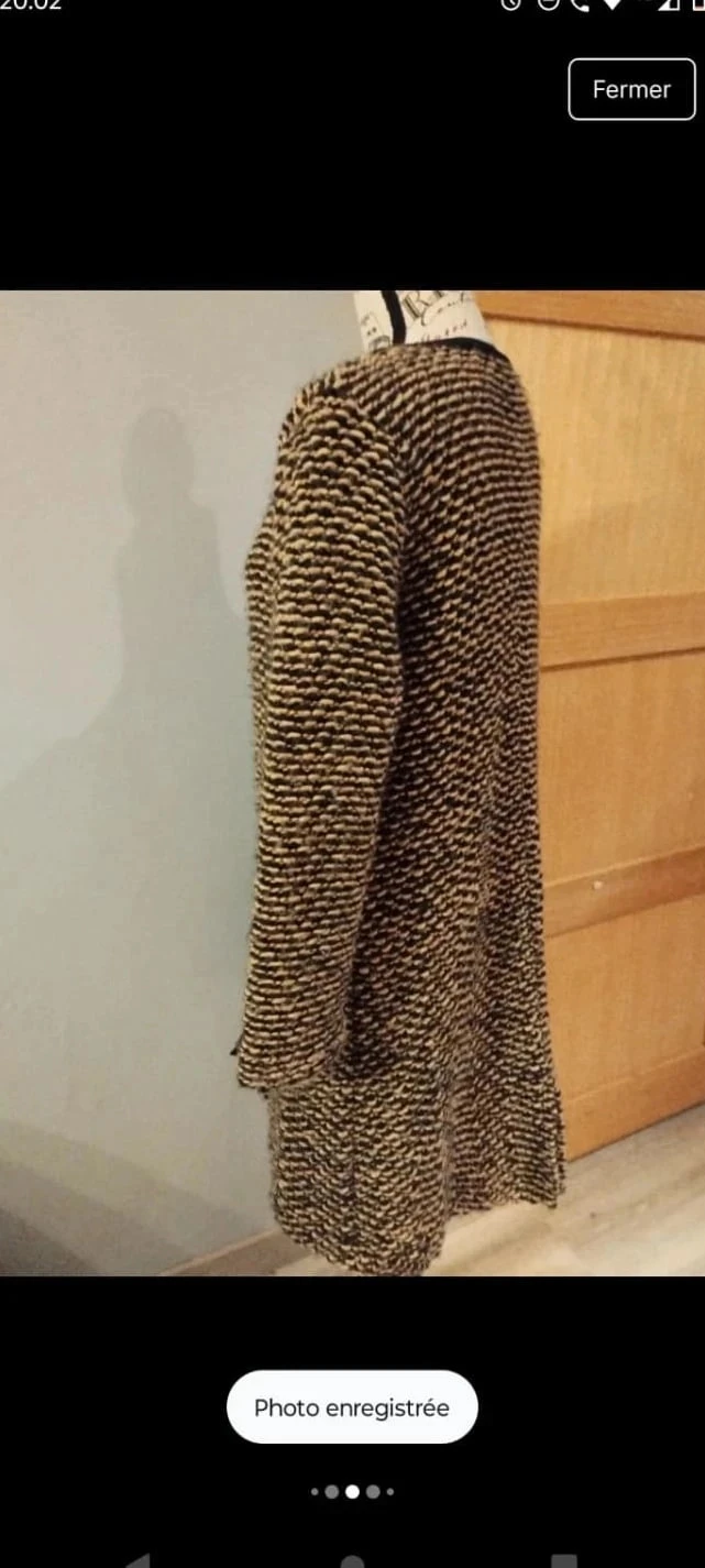 Cardigan longo preto/marrom, G!ozé, T38 – photo 5